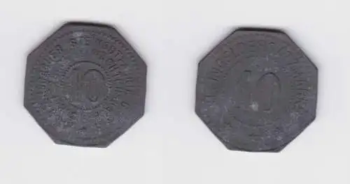10 Pfennig Notgeld Zink Münze Schlierbach Steingutfabrik. (139802)
