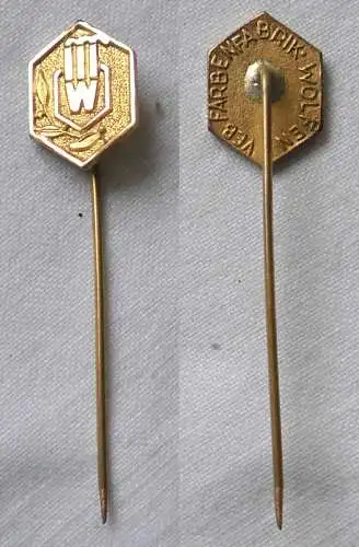 Seltene goldene Ehrennadel der VEB Farbenfabrik Wolfen um 1960 (110701)