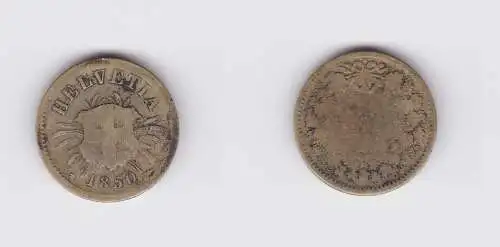 5 Rappen Kupfer Nickel Münze Schweiz 1850 B (127169)