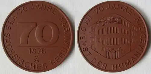 DDR Medaille 70 Jahre im Dienst der Humanmedizin VEB sächs. Serumwerk (145197)