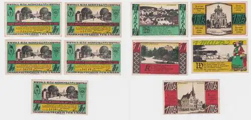 5 Banknoten Notgeld Jäger Appell in Bückeburg 1921 (123303)