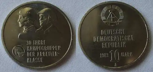 DDR Gedenk Münze 10 Mark 30 Jahre Kampfgruppen der Arbeiterklasse 1983 (154863)
