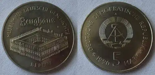 DDR Gedenk Münze 5 Mark Berlin Zeughaus 1990 Stempelglanz (154506)