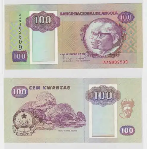 100 Kwanzas Banknote Angola 1991 kassenfrisch UNC (138453)
