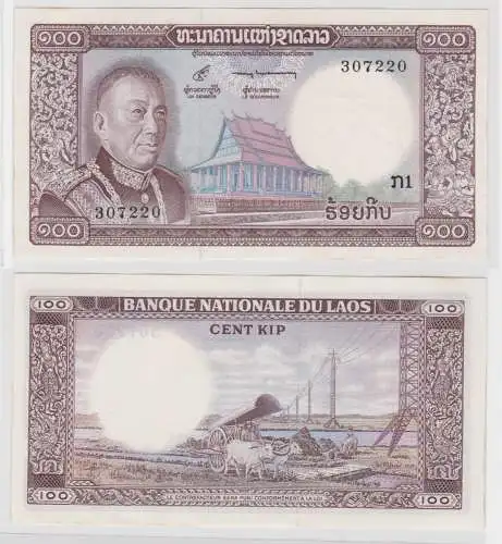 100 Kip Banknote Laos (1974) Pick 16 bankfrisch UNC (138332)