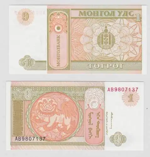 1 Tugrik Banknote Mongolei (2008) kassenfrisch UNC (138638)