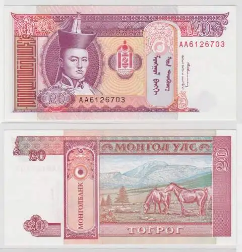 20 Tugrik Banknote Mongolei ab 2000 kassenfrisch UNC (138349)