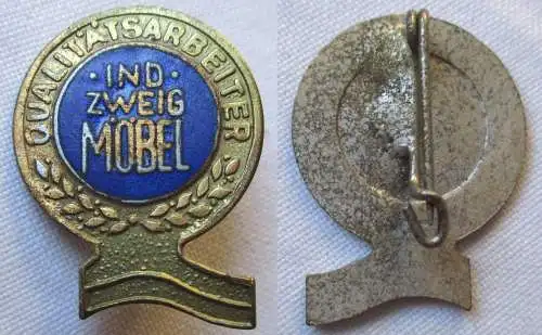 Abzeichen DDR Qualitätsarbeiter Industrie Zweig Möbel Stufe Gold (126490)