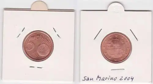 5 Cent Münze San Marino 2004 Festungsturm Guaita (125223)