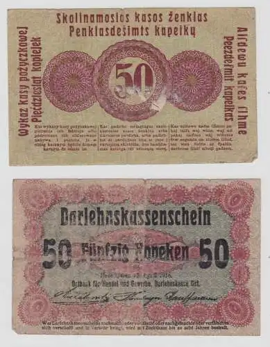 50 Kopeken Banknote Darlehnskasse Ostbank in Posen 1916 (135053)