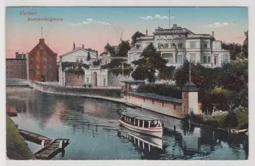 99856 AK Wurzen - Bootslandungsplatz, Flusspartie 1919