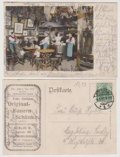97592 Künstler AK Zudruck Original Bauernschänke Berlin, Inh. H. Engmann 1907