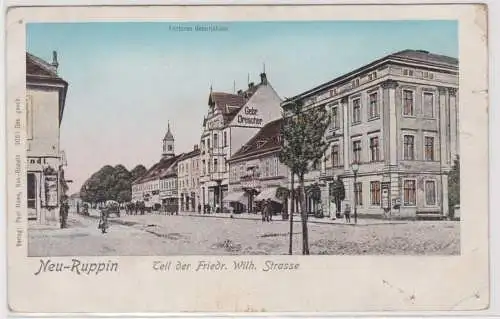 96780 Ak Neu-Ruppin Teil der Friedrich Wilhelm Strasse um 1910