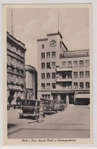 98415 Ak Gruss aus Stolp in Pommern - Munds Hotel und Kreissparkasse 1941