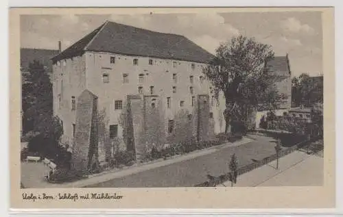 80657 AK Stolp in Pommern - Blick auf das Schloss und Mühlentor um 1915