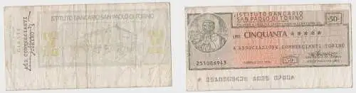 50 Lire Banknote Italien Italia Istituto Bancario San Paolo di Torino (150850)