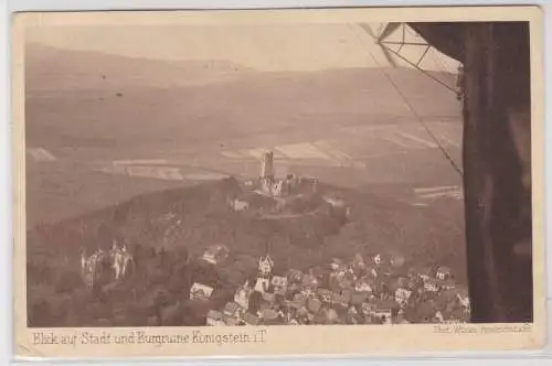 95914 AK Blick auf Stadt und Burgruine Königstein im Taunus 1938