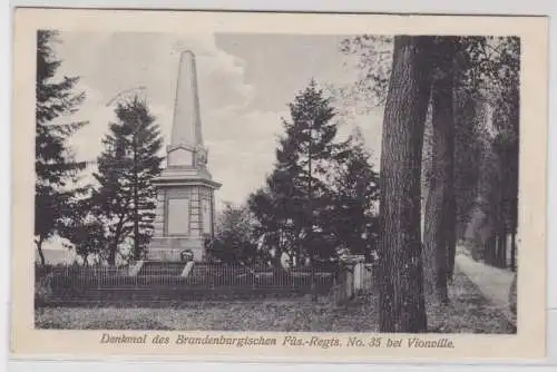 96507 AK Denkmal des Brandenburgischen Füs.Regts. No. 35 bei Vionville 1916
