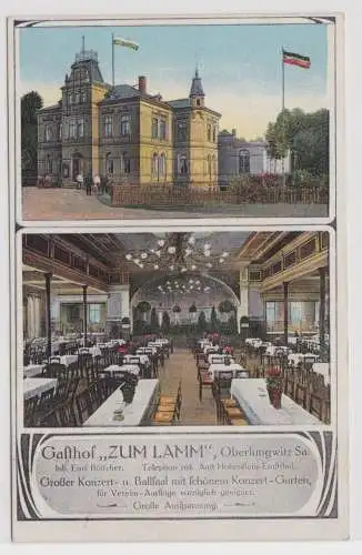99594 AK Oberlungwitz - Gasthof "Zum Lamm", Inh. Emil Böttcher 1929