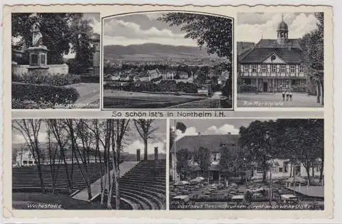 99099 AK Northeim - Marktplatz, Weihestätte, Gasthaus Gesundbrunnen 1942