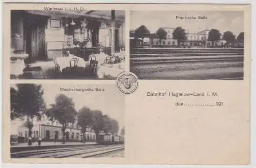 99570 AK Bahnhof Hagenow-Land - Preußische & Mecklenburgische Seite, Wartesaal