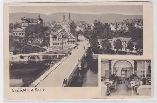 31277 Mehrbild Ak Saalfeld an der Saale Bahnhofswirtschaft um 1930