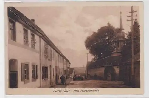 07992 Ak Buttstädt in Thüringen alte Friedhofstrasse 1917