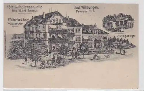34732 Ak Bad Wildungen Hotel zur Helenenquelle um 1920