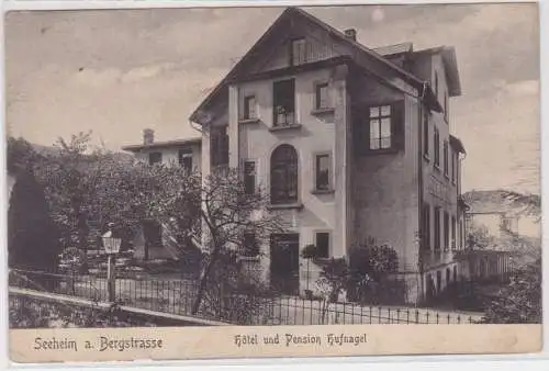 72957 Ak Seeheim an der Bergstraße Hotel und Pension Hufnagel 1907