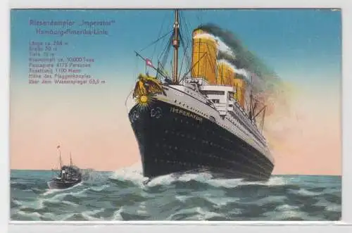 44097 Ak  Riesendampfer "Imperator" Hamburg Amerika Linie um 1910