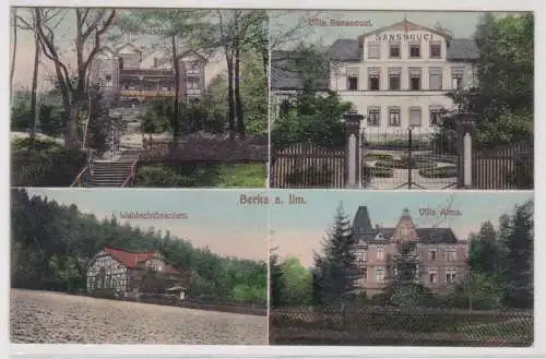 63116 Mehrbild Ak Berka an der Ilm Villa Alma, Waldschlößchen usw. 1913