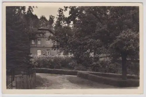 91913 AK Schmölln (Bezirk Leipzig) - Waldhaus, Gasthaus mit Außenterrasse 1957