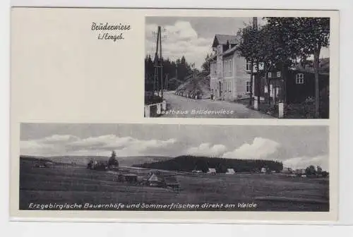 14388 Ak Brüderwiese im Erzgebirge Gasthaus  um 1940