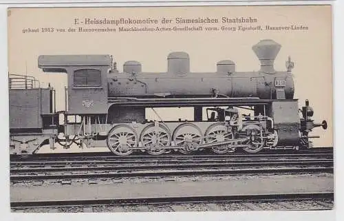 74698 Ak Heissdampflokomotive der Siamesischen Staatsbahn Hanomag 1913