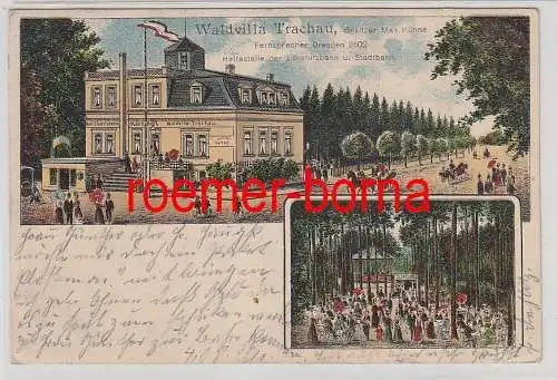77518 Mehrbild Ak Lithographie Waldvilla Trachau 1910