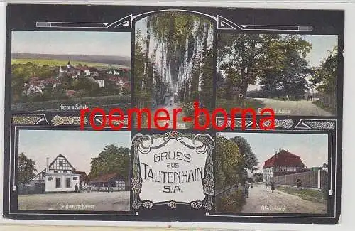 77471 Mehrbild Ak Gruß aus Tautenhain S.-A. Gasthaus zur Krone, Oberförsterei