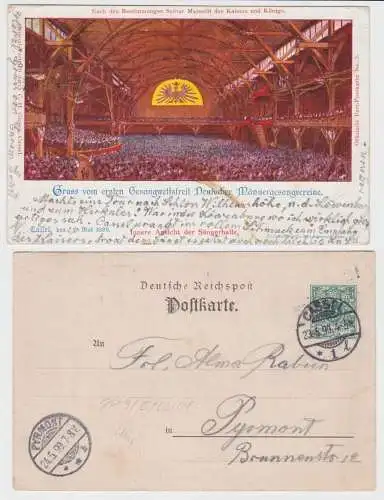 96343 DR Ganzsachen Postkarte PP9/C100/04 Cassel Gesangswettstreit 1899