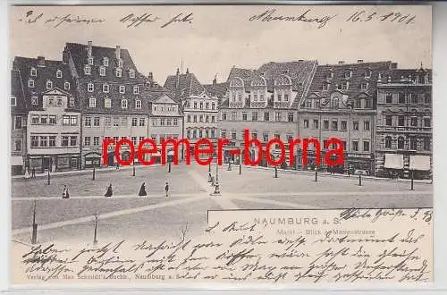 77099 Ak Naumburg a.S. Markt Blick nach der Marienstrasse 1901