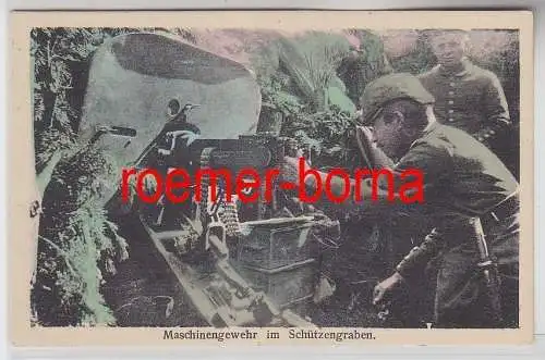 77990 Ak Maschinengewehr im Schützengraben um 1915