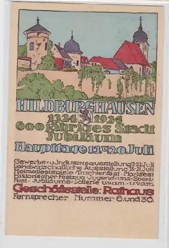 41958 Ak 600jähriges Stadt Jubiläum Hildburghausen 1924