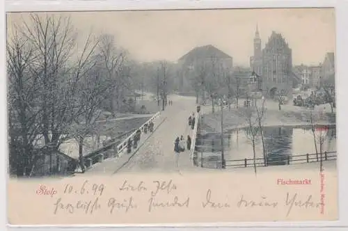 44575 Ak Stolp Słupsk in Pommern Fischmarkt 1899