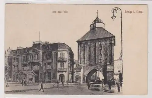 27406 Ak Stolp Słupsk in Pommern das neue Tor 1917