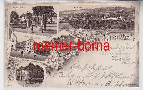 75617 Ak Lithographie Gruss aus Weischlitz im Vogtland 1905
