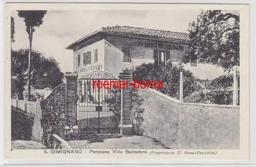 69934 Ak San Gimignano Pensione Villa Belvedere um 1950