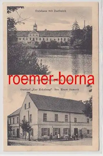 75375 Mehrbild Ak Gruß aus Trossin Gasthof "Zur Erholung" 1917