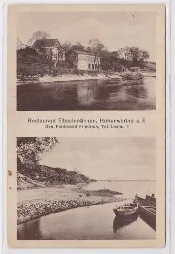 89205 Mehrbild Ak Hohenwarthe a.E. Restaurant Elbschlößchen 1927