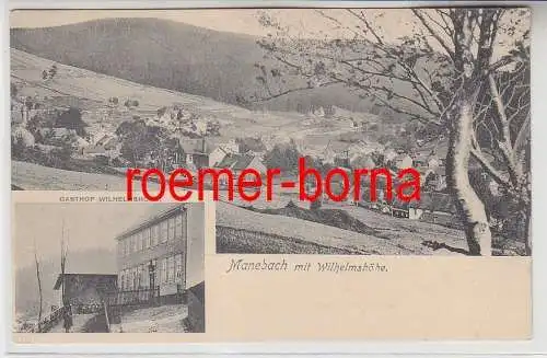 75922 Mehrbild Ak Manebach mit Wilhelmshöhe Gasthof Wilhelmshöhe um 1900