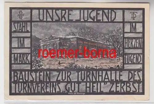 75583 Ak Erinnerung an die Einweihung der Friesenhalle T.V. Gut Heil Zerbst 1932