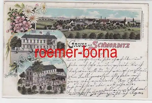 75809 Ak Lithografie Gruss aus Schmorditz Gasthaus 1902