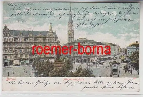75419 Ak Berlin Alexanderplatz mit Grand-Hotel 1905